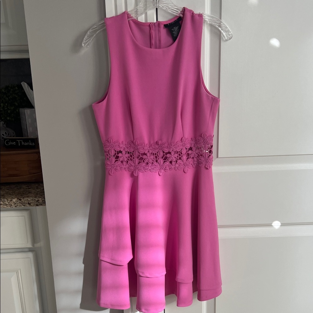 B Darlin Fuchsia Sleeveless Kids Dress